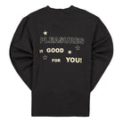 Pleasures Shout Heavyweight Long Sleeve Shirt Black Longsleeves Close-up | Overkill