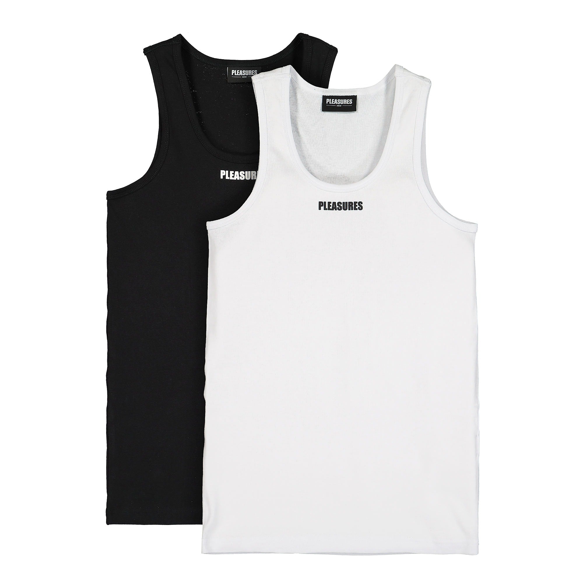 Pleasures Standard Tank Top 2 Pack Black / White Tops P21SU014 | Overkill