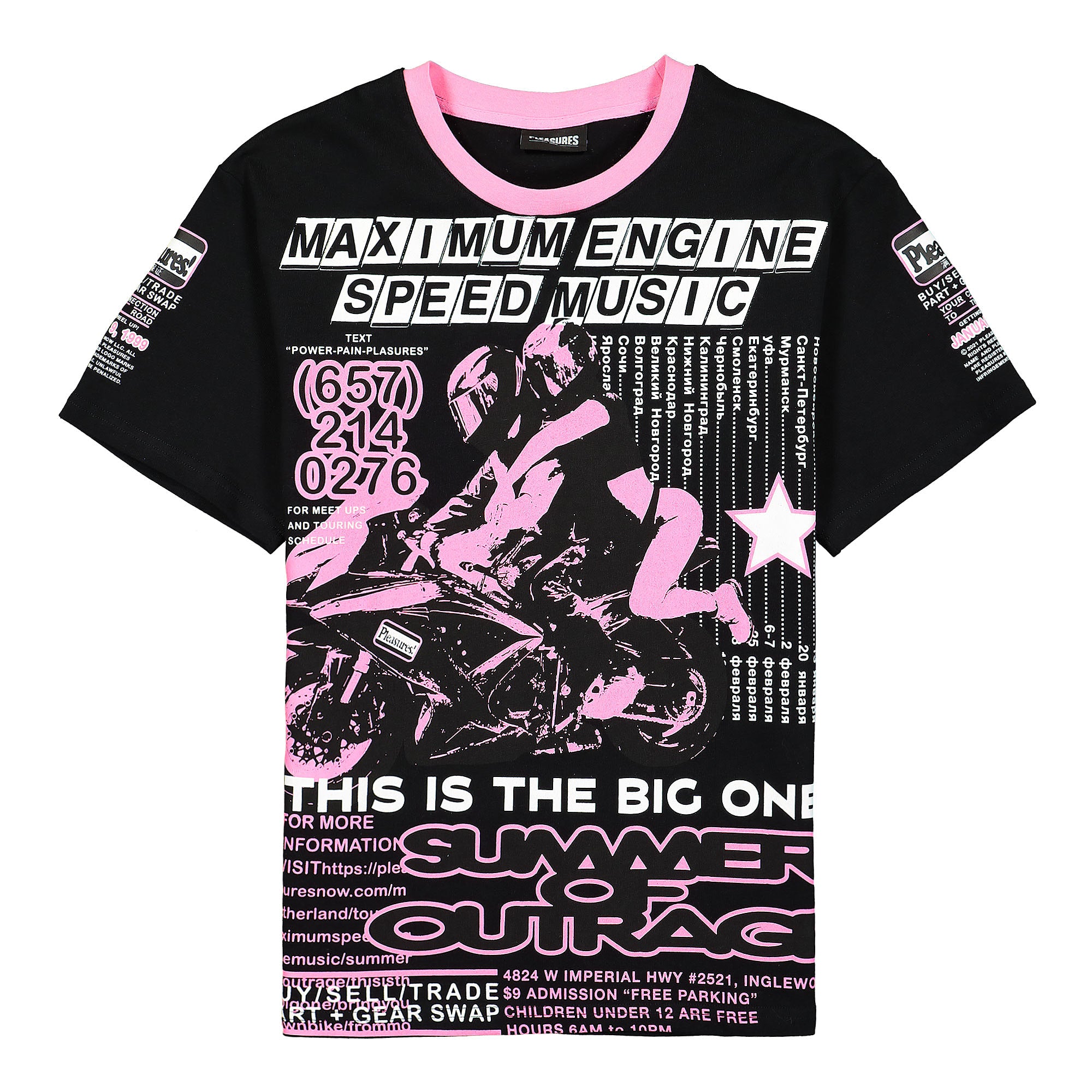 Pleasures Speed Music Heavyweight Shirt Black Shirts P21SU018 | Overkill