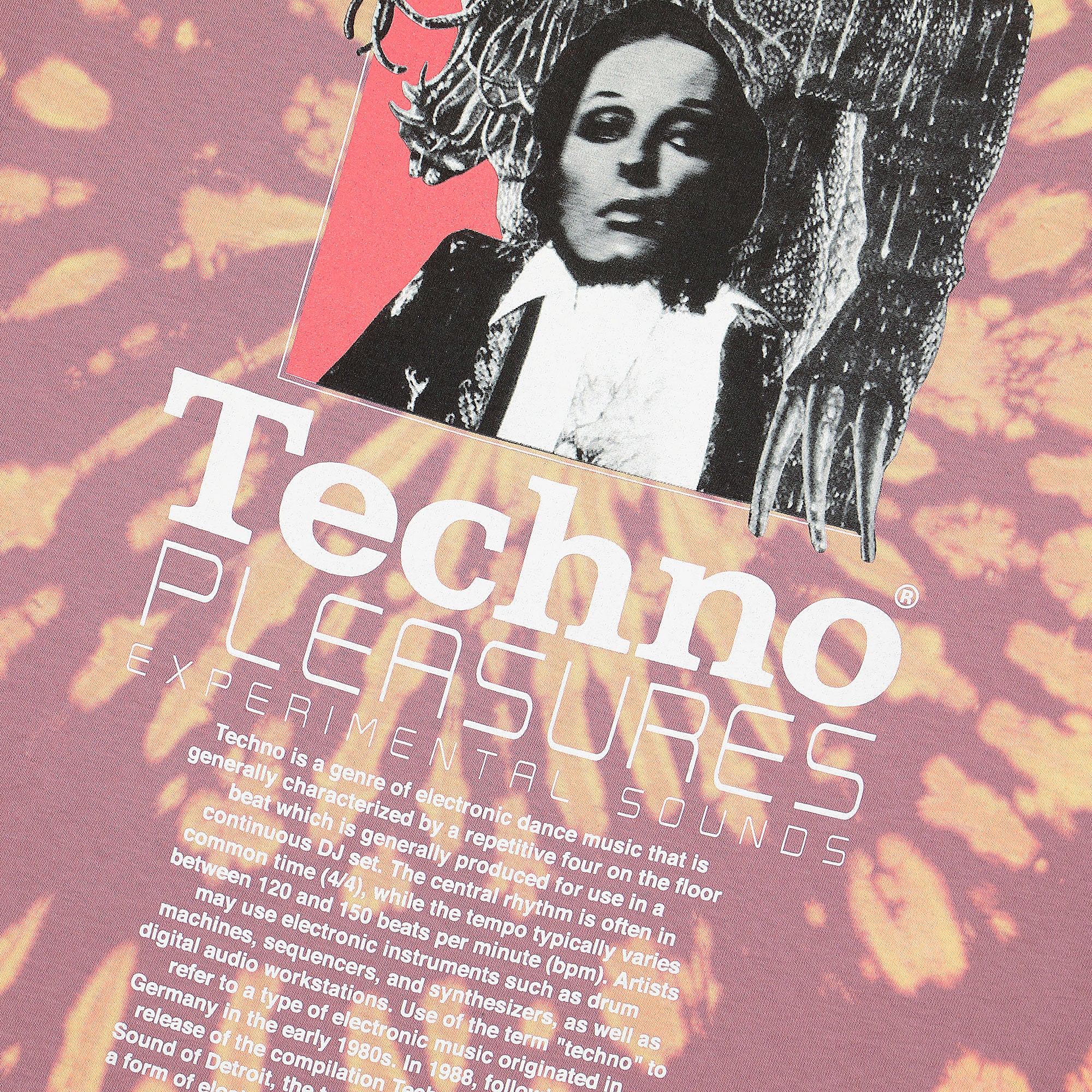Pleasures Techno T-Shirt Orange Dye T-Shirts Detailfoto | Overkill