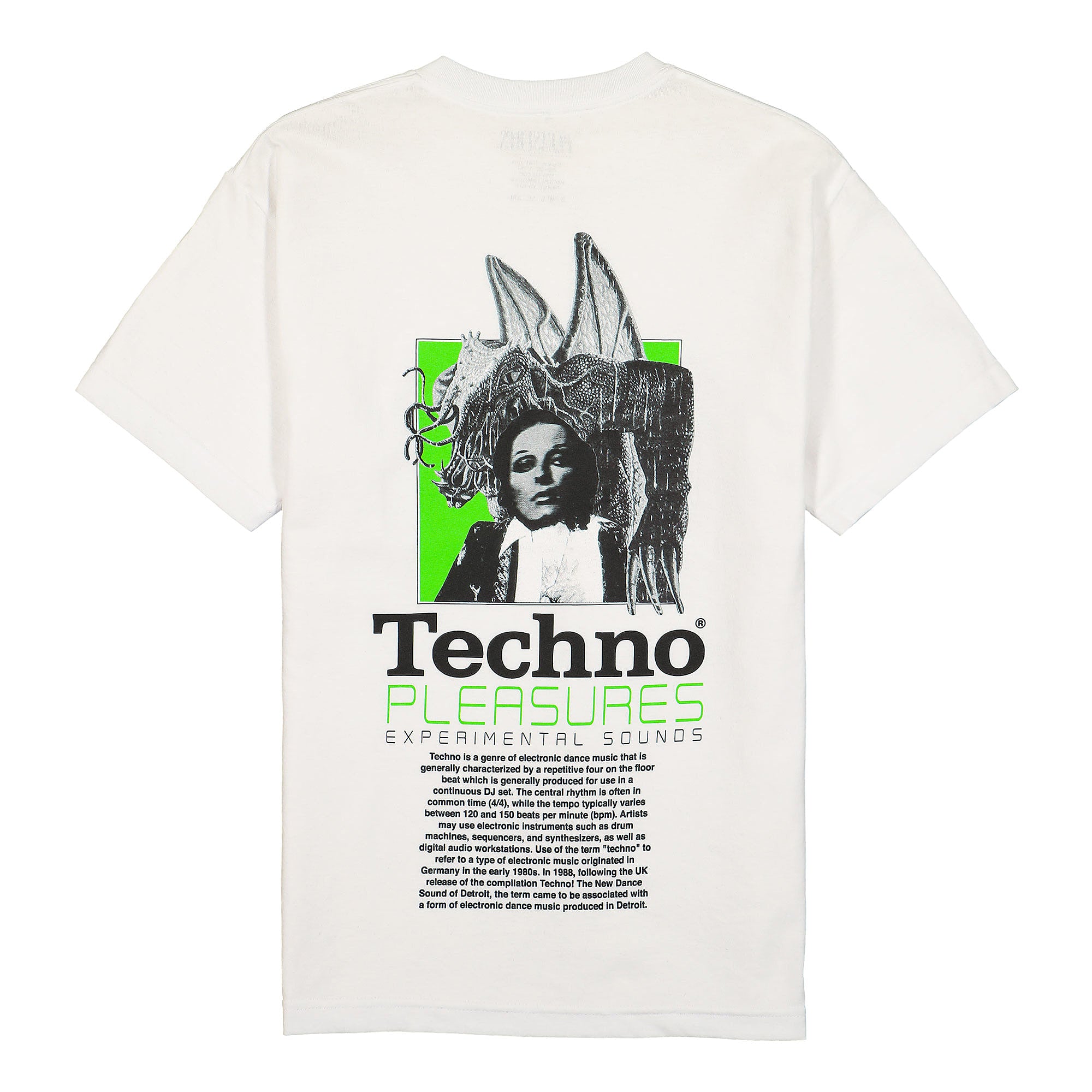 Pleasures Techno T-Shirt White T-Shirts Close-up | Overkill