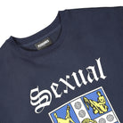 Pleasures Educated Premium Crewneck Navy Sweatshirts Close-up | Overkill