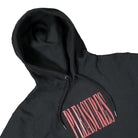 Pleasures Strech Premium Hoody Black Hoodies Close-up | Overkill