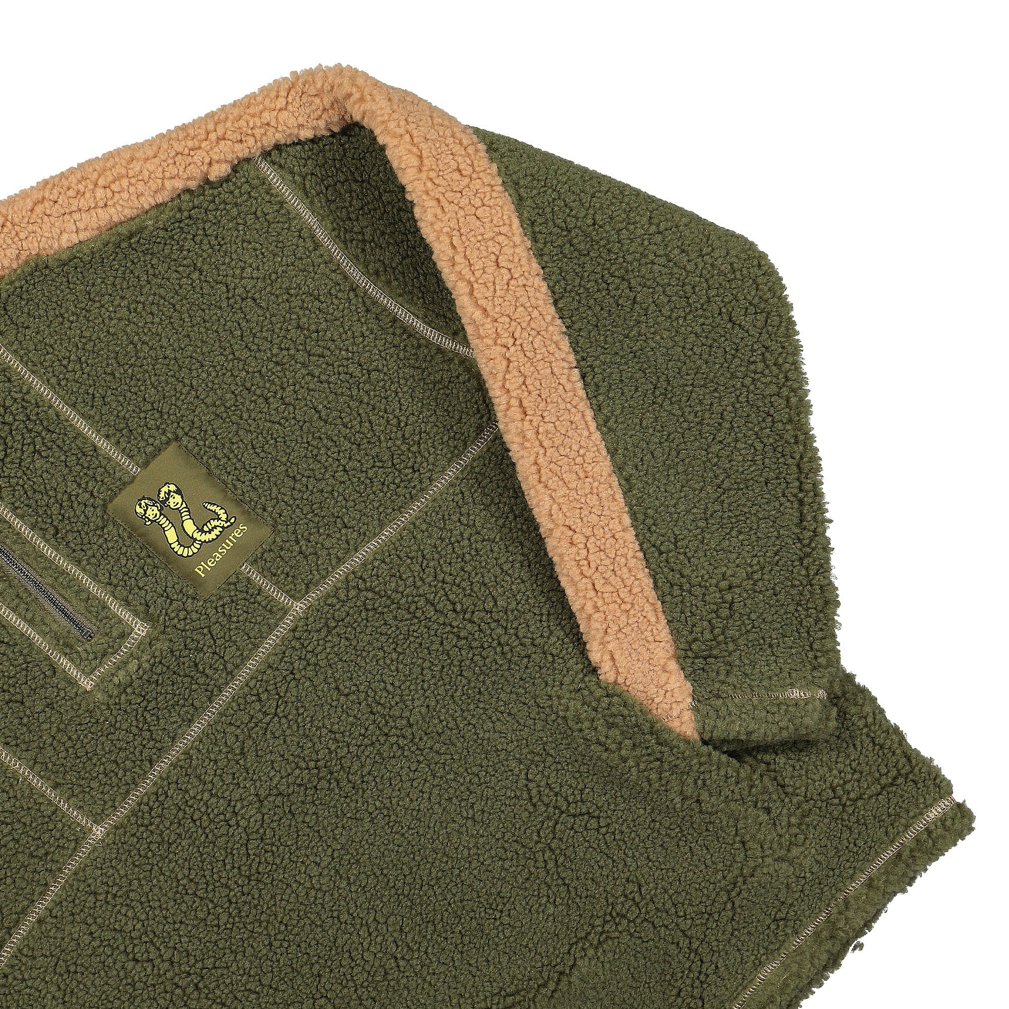 Pleasures Rewind Quarter Zip Green Sweatshirts Detail view 1 | Overkill