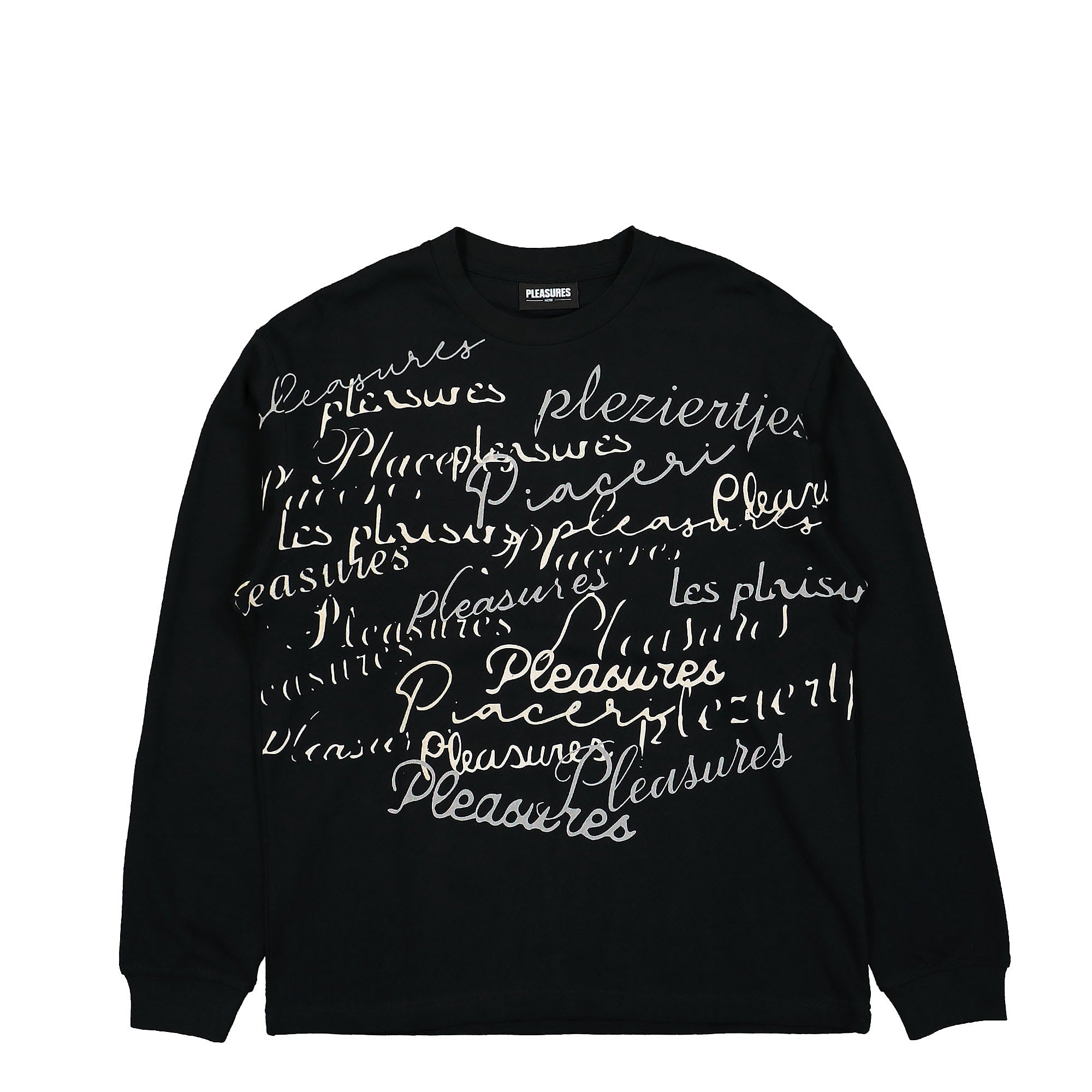 Pleasures Shatter Long Sleeve Shirt Black Longsleeves P22F022 | Overkill