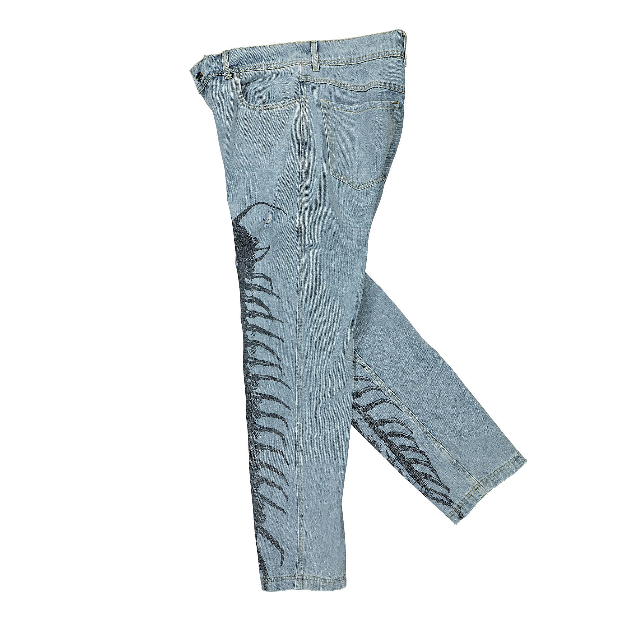 Pleasures Crawler Denim Pant Blue Jeans Close-up | Overkill