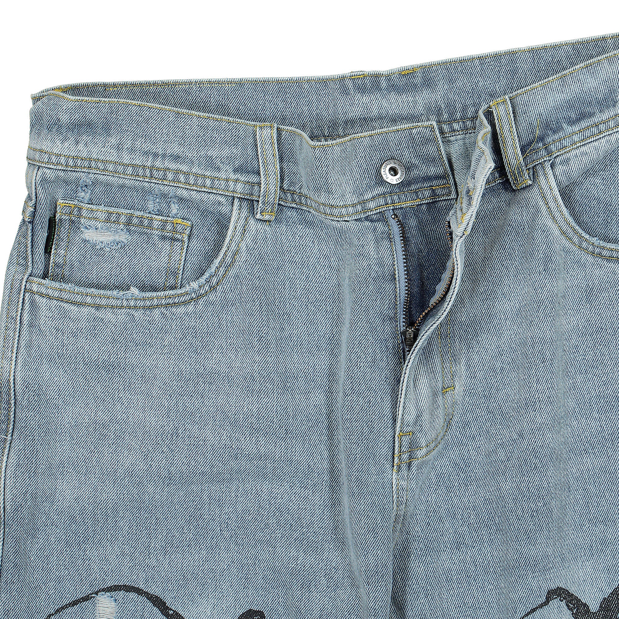 Pleasures Crawler Denim Pant Blue Jeans Detailfoto | Overkill