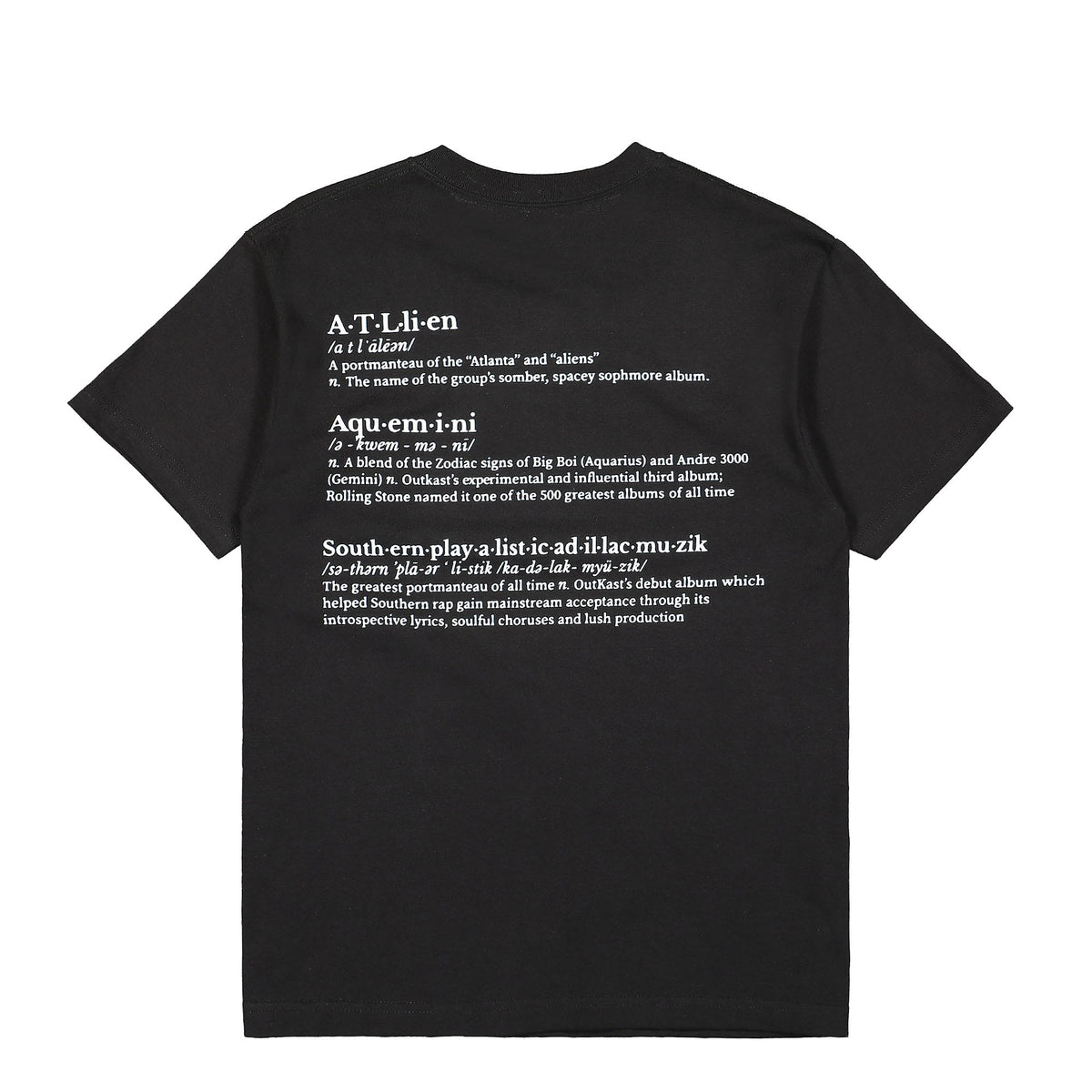Pleasures Vocabulary T-Shirt Black T-Shirts Close-up | Overkill
