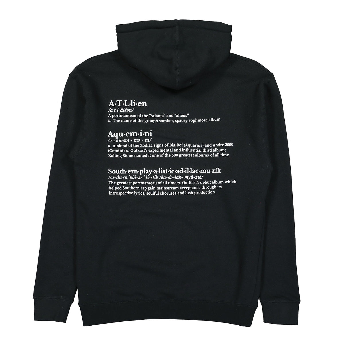 Pleasures Vocabulary Hoody Black Hoodies Close-up | Overkill