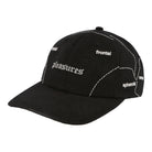 Pleasures Think 6 Panel Hat Black Caps P22SP065 | Overkill