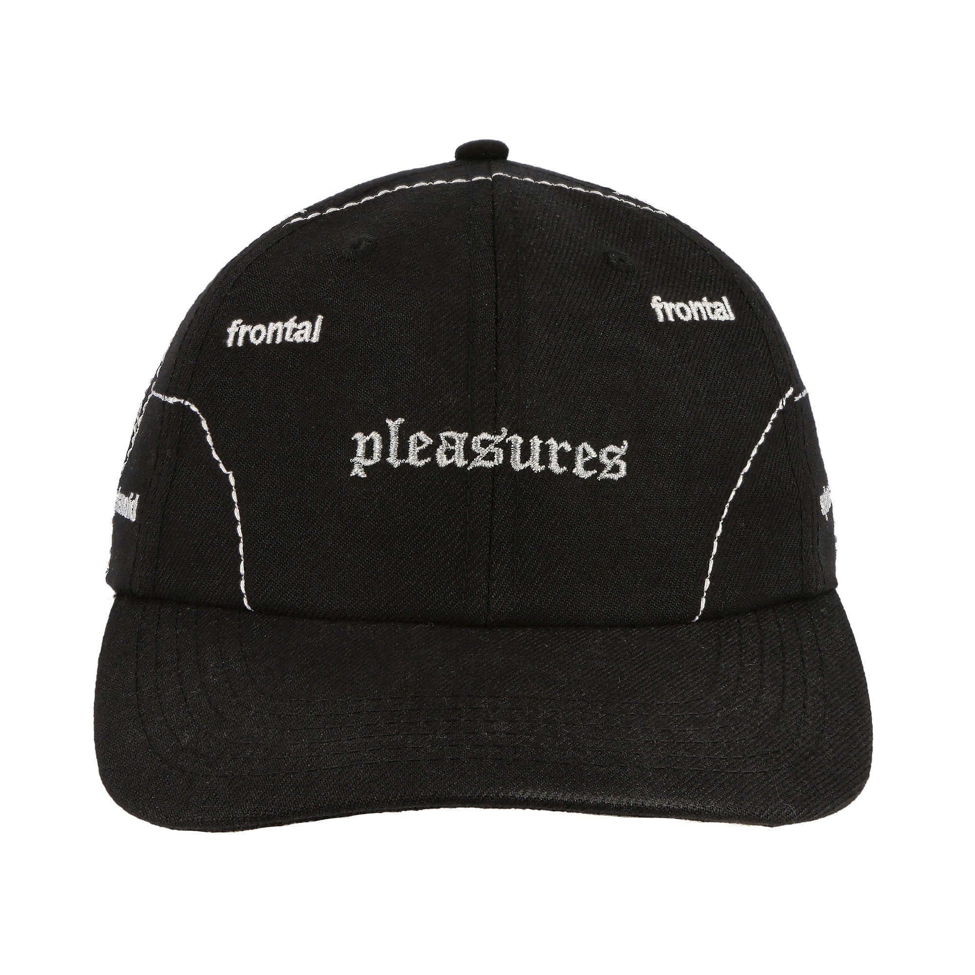 Pleasures Think 6 Panel Hat Black Caps Detailfoto | Overkill