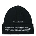 Pleasures Plastic Beanie Black Beanies P22SP066 | Overkill