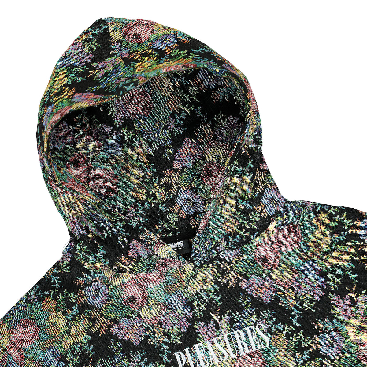 Pleasures Destiny Woven Hoodie Black Hoodies Close-up | Overkill