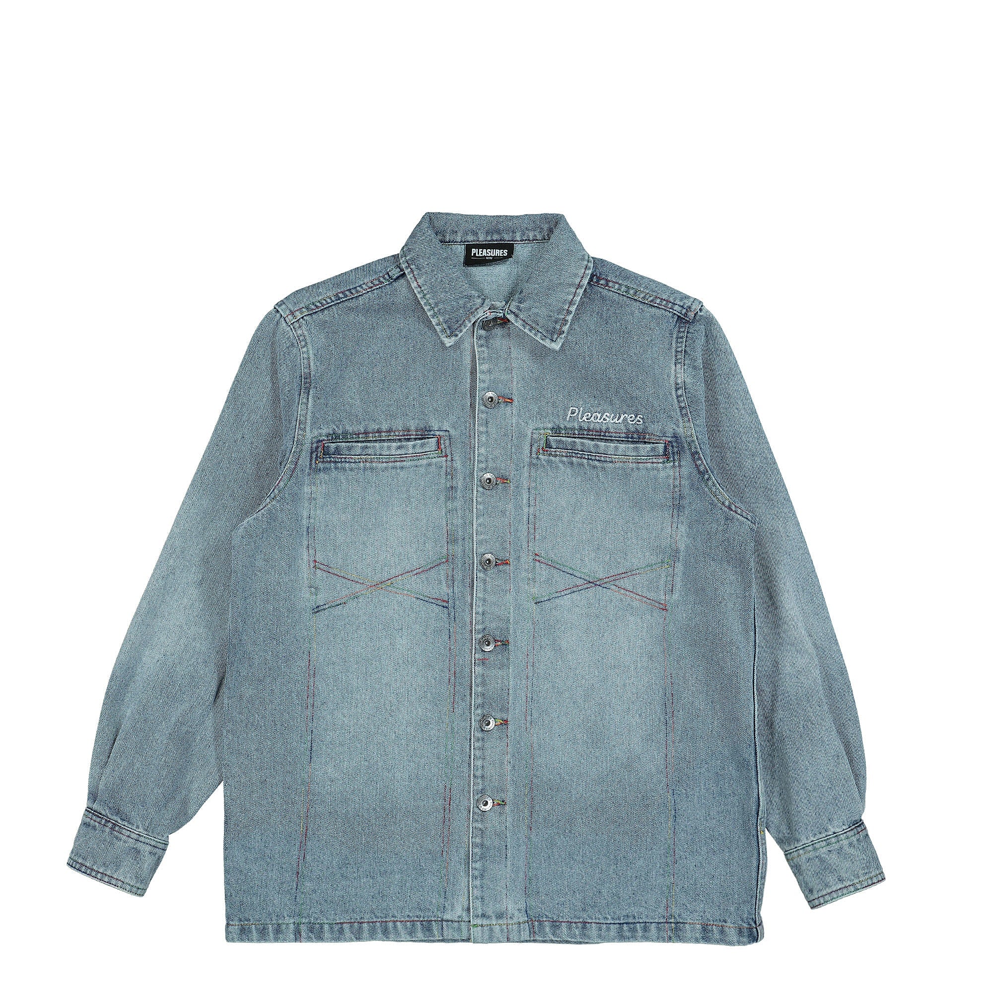 Pleasures Mentor Denim Work Jacket Blue Jackets P22SU020 | Overkill