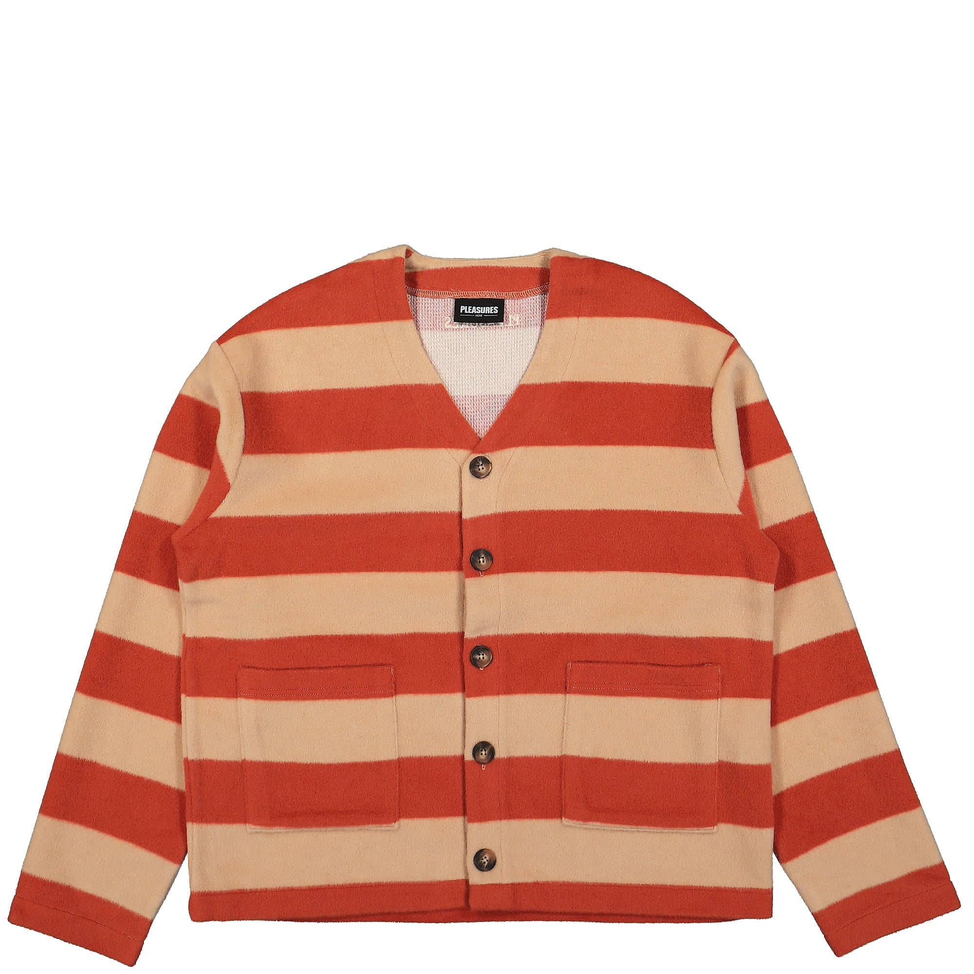 Pleasures Typo Cardigan Peach Cardigans P22W014 | Overkill