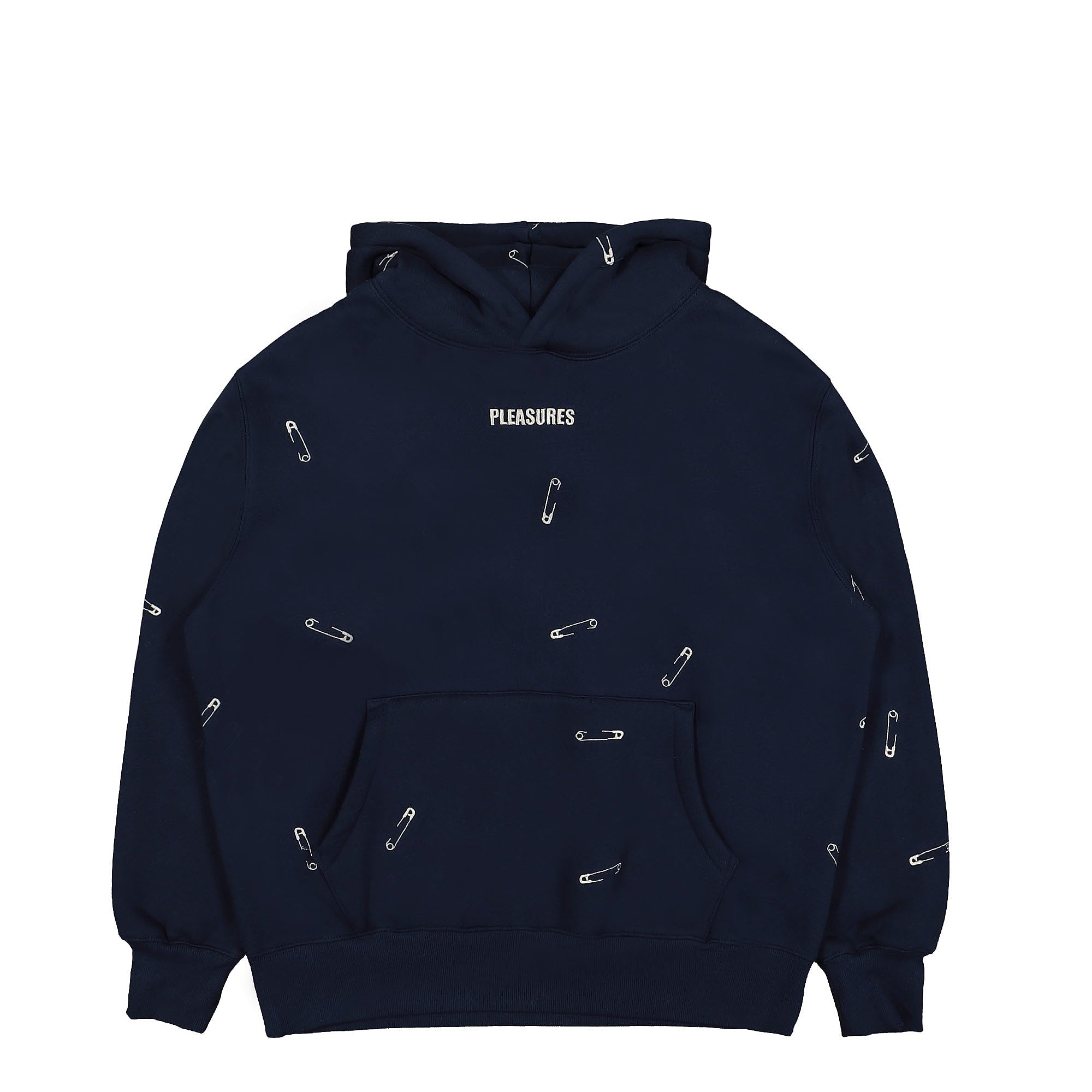 Pleasures Safety Pin Hoodie Navy Hoodies P22W018 | Overkill