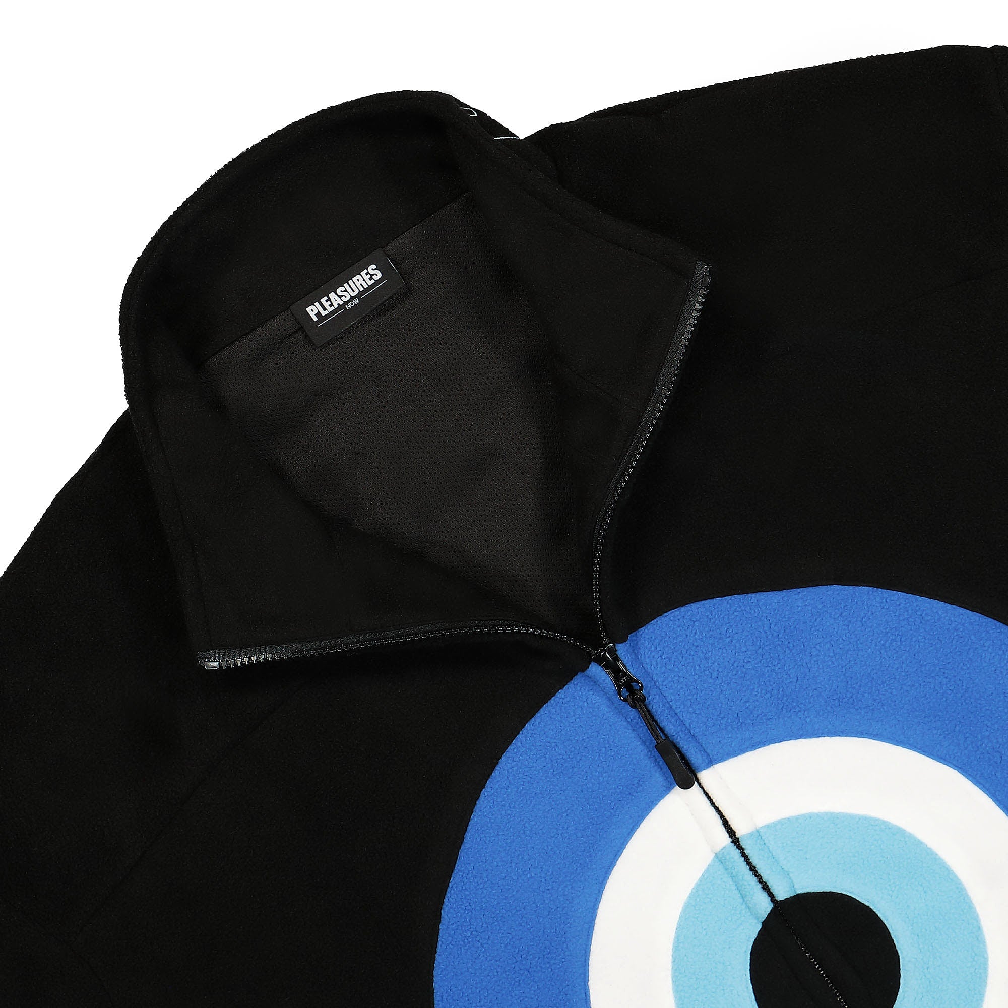 Pleasures Evol Fleece Zip Up Black Fleece Jackets Close-up | Overkill
