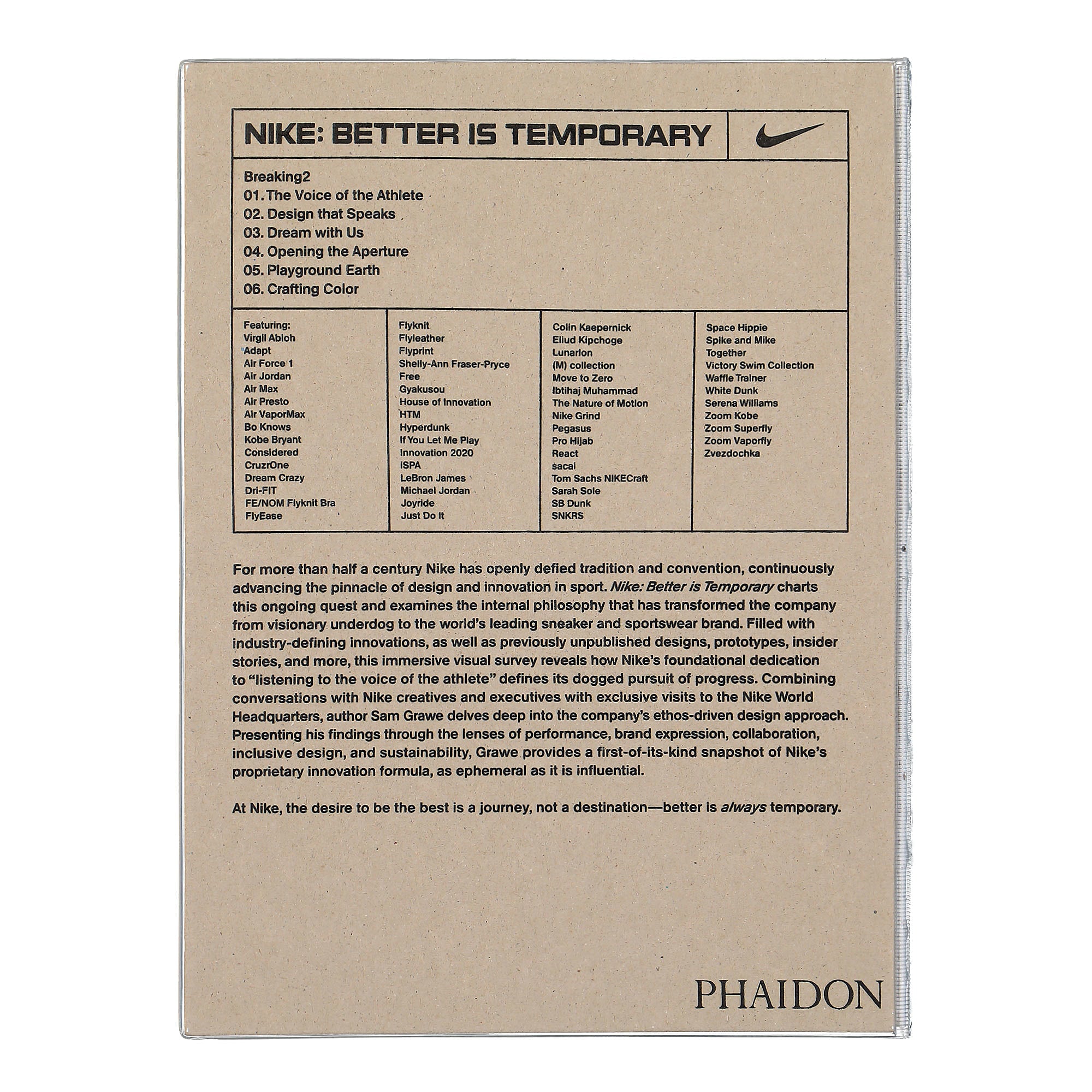 Phaidon NIKE: Better is Temporary 9781838660512 | OVERKILL