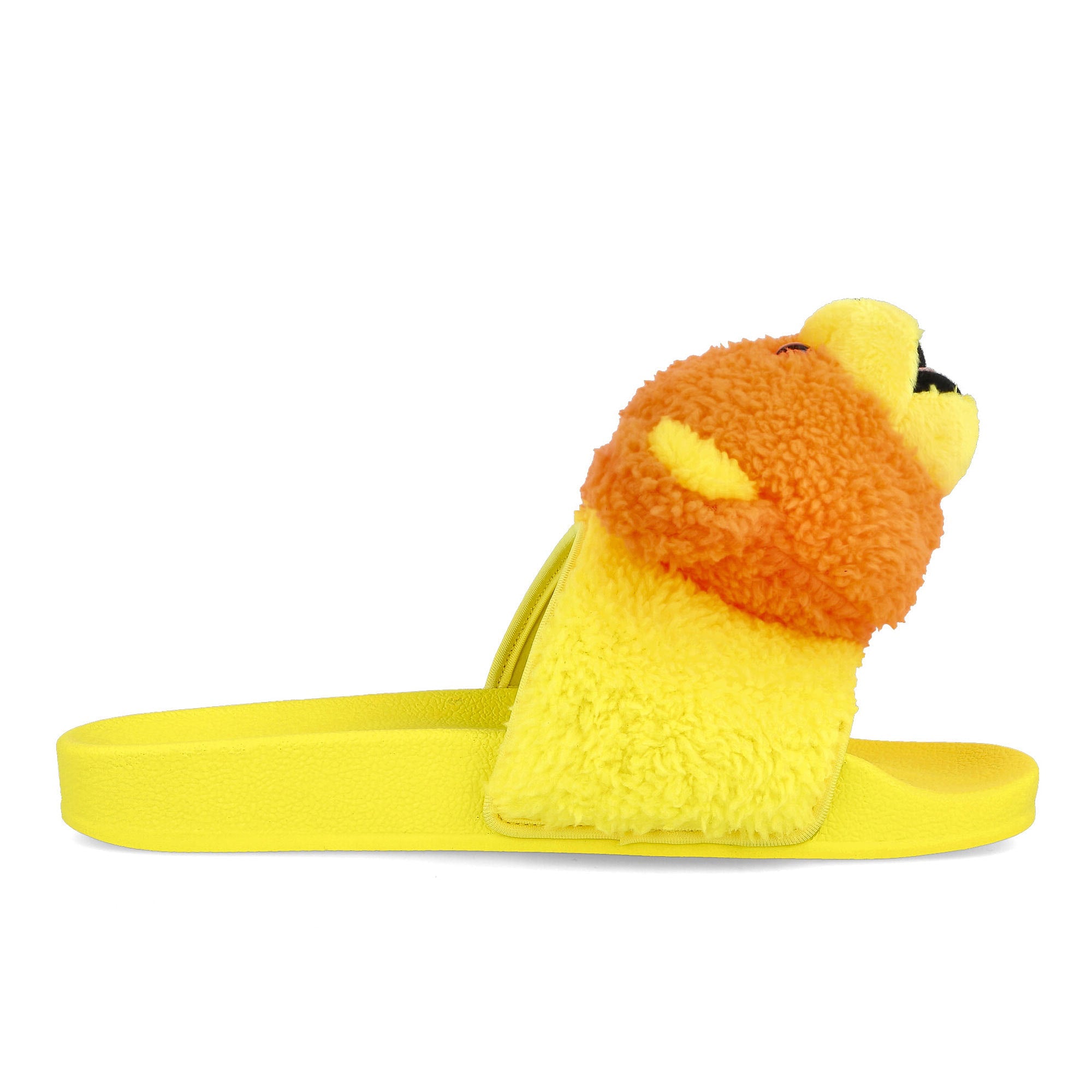 adidas Jeremy Scott x adidas Adilette Teddy Solar Orange / Bright Yellow / Core Black   Material | Overkill