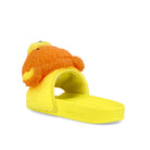 adidas Jeremy Scott x adidas Adilette Teddy Solar Orange / Bright Yellow / Core Black  Close-up | Overkill