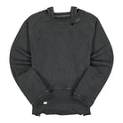 C2H4 distressed tanktop layered crewneck Charcoal Sweatshirts R002-038 | Overkill