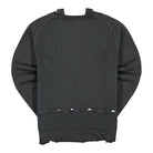 C2H4 distressed tanktop layered crewneck Charcoal Sweatshirts Material | Overkill