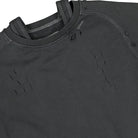 C2H4 distressed tanktop layered crewneck Charcoal Sweatshirts Close-up | Overkill