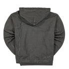 C2H4 cold-dye panelled distressed hoodie Dark Gray Hoodies Material | Overkill