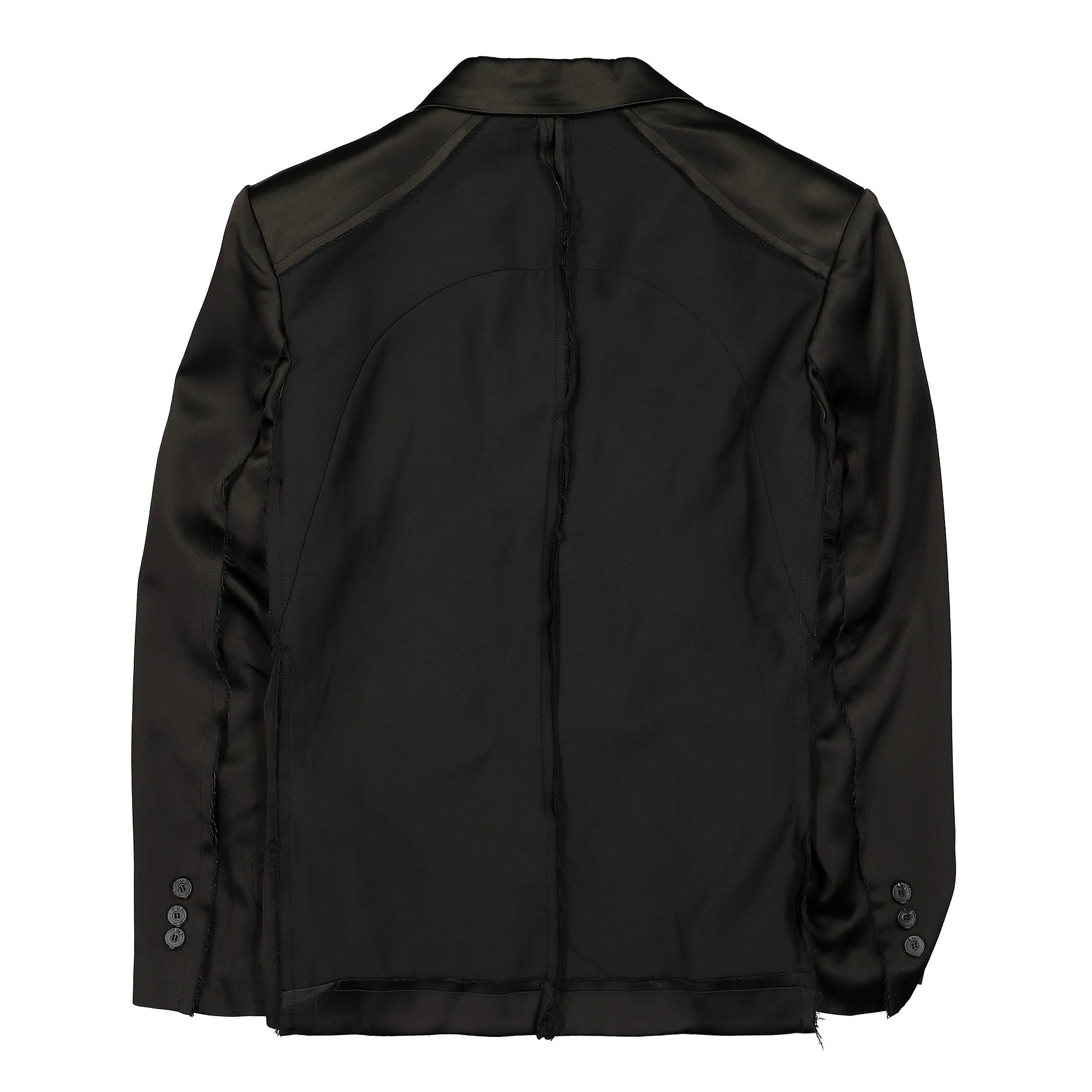 C2H4 inside-out panelled smoke tailored jacket Solemn Black Jackets Material | Overkill