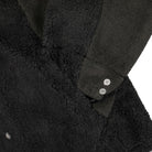 C2H4 arc panelled asteroid padded fleece coat Fuzzy Black Fleece Jackets Detailfoto | Overkill