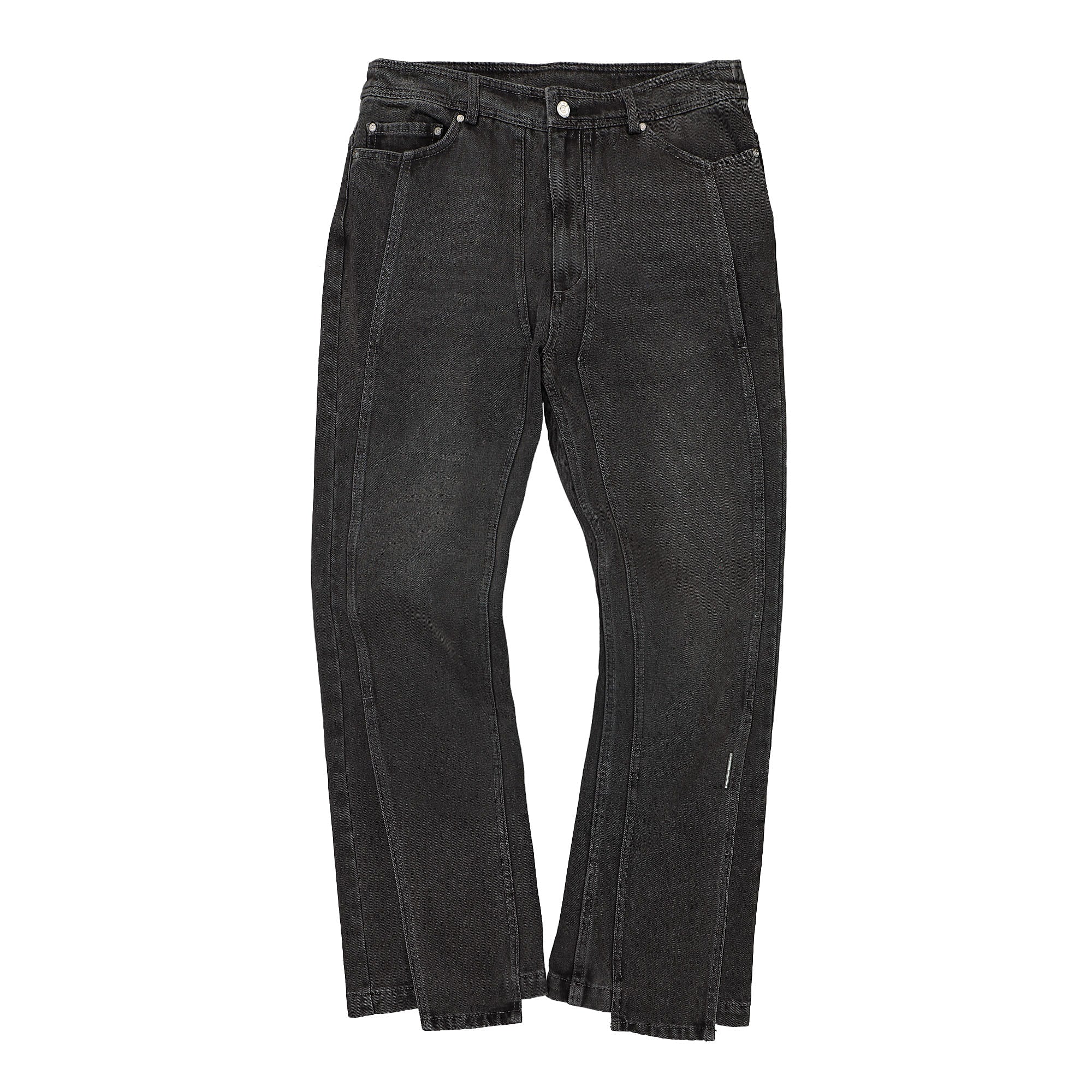 C2H4 layered flappy jeans Faded Black Jeans R004-PT063 | Overkill