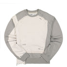 C2H4 distressed panelled vagrant crewneck Gray Sweatshirts R004-HD042 | Overkill