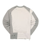 C2H4 distressed panelled vagrant crewneck Gray Sweatshirts Material | Overkill