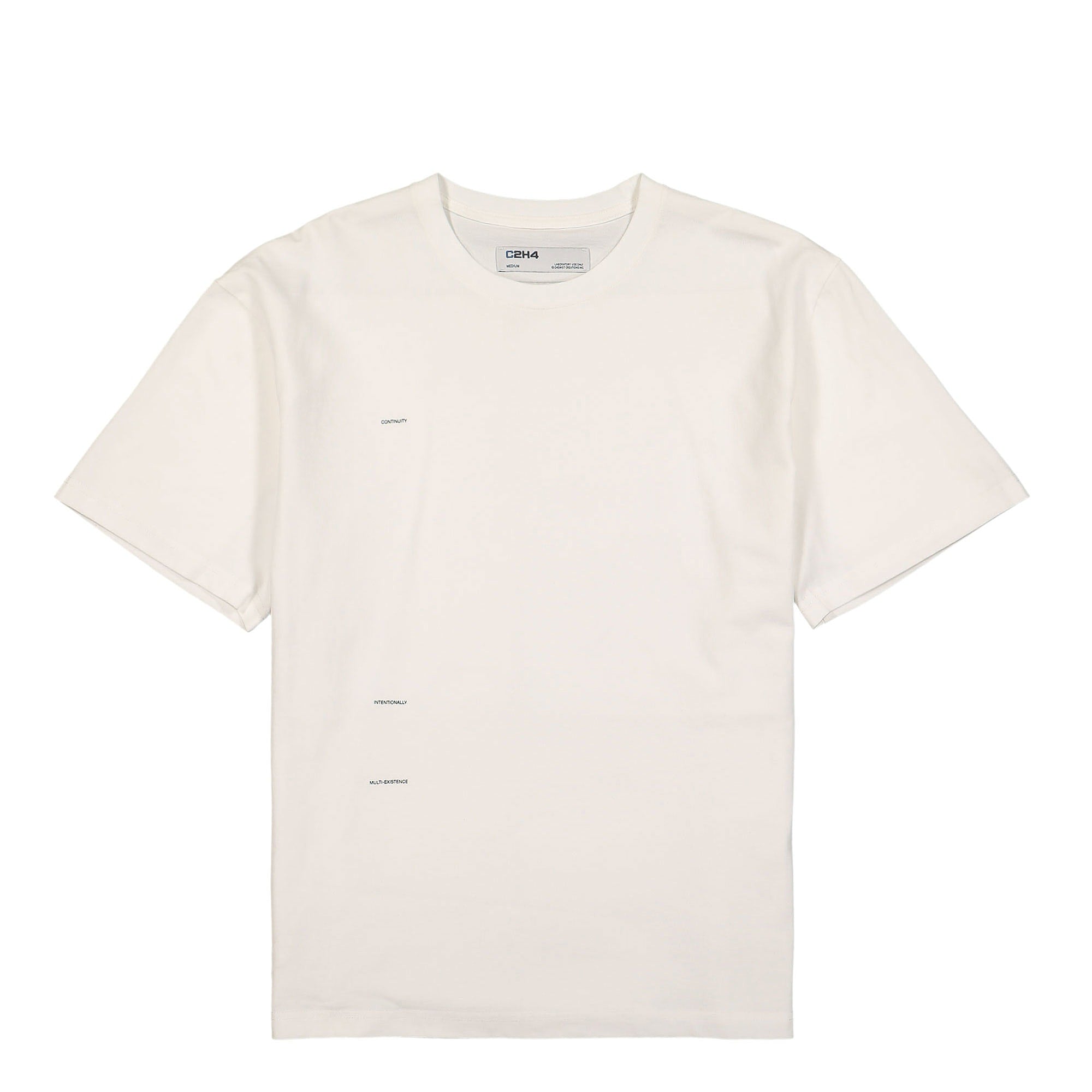 C2H4 spiral interspace print t-shirt White T-Shirts R004-TE049 | Overkill