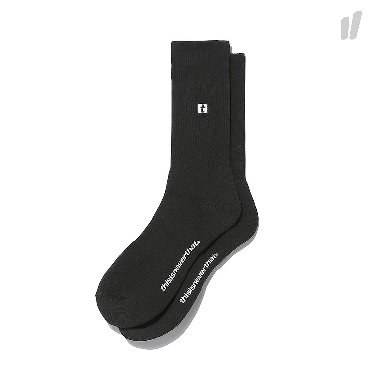 thisisneverthat Regular Socks Black Socks TN17FAC026BK | Overkill