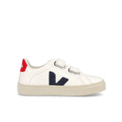 Veja small esplar velcro chromefree leather Extra White / Nautico Pekin Low Top Sneakers  Silhouette | Overkill