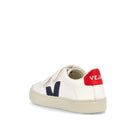 Veja small esplar velcro chromefree leather Extra White / Nautico Pekin Low Top Sneakers  Material | Overkill