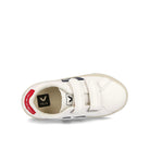 Veja small esplar velcro chromefree leather Extra White / Nautico Pekin Low Top Sneakers  Detailfoto | Overkill