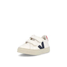 Veja small esplar velcro chromefree Extra White-Nautico Pekin Low Top Sneakers  Close Up | Overkill