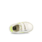 Veja small esplar velcro chromefree Extra White-Jaune Fluo Low Top Sneakers  Detailfoto | Overkill