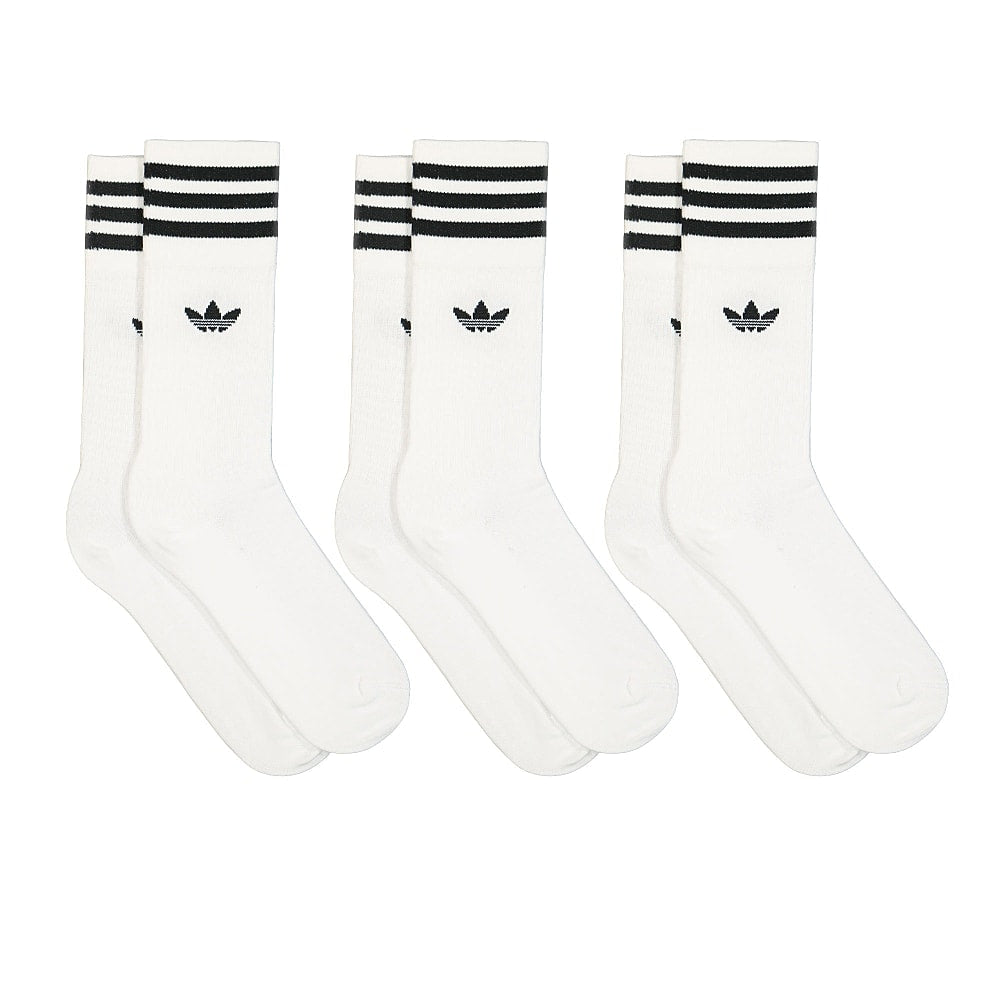 adidas Solid Crew Socks White / Black Socks Material | Overkill