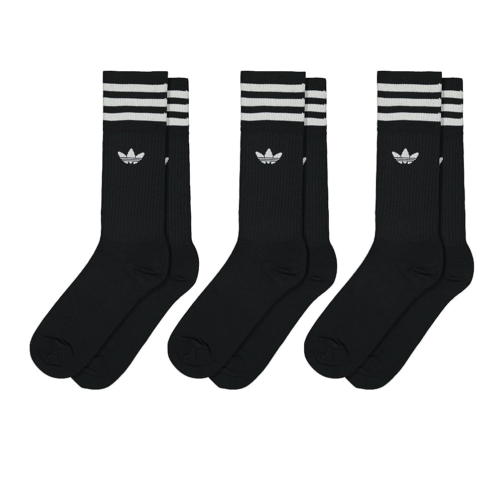 adidas Solid Crew Socks Black / White Socks S21490 | Overkill