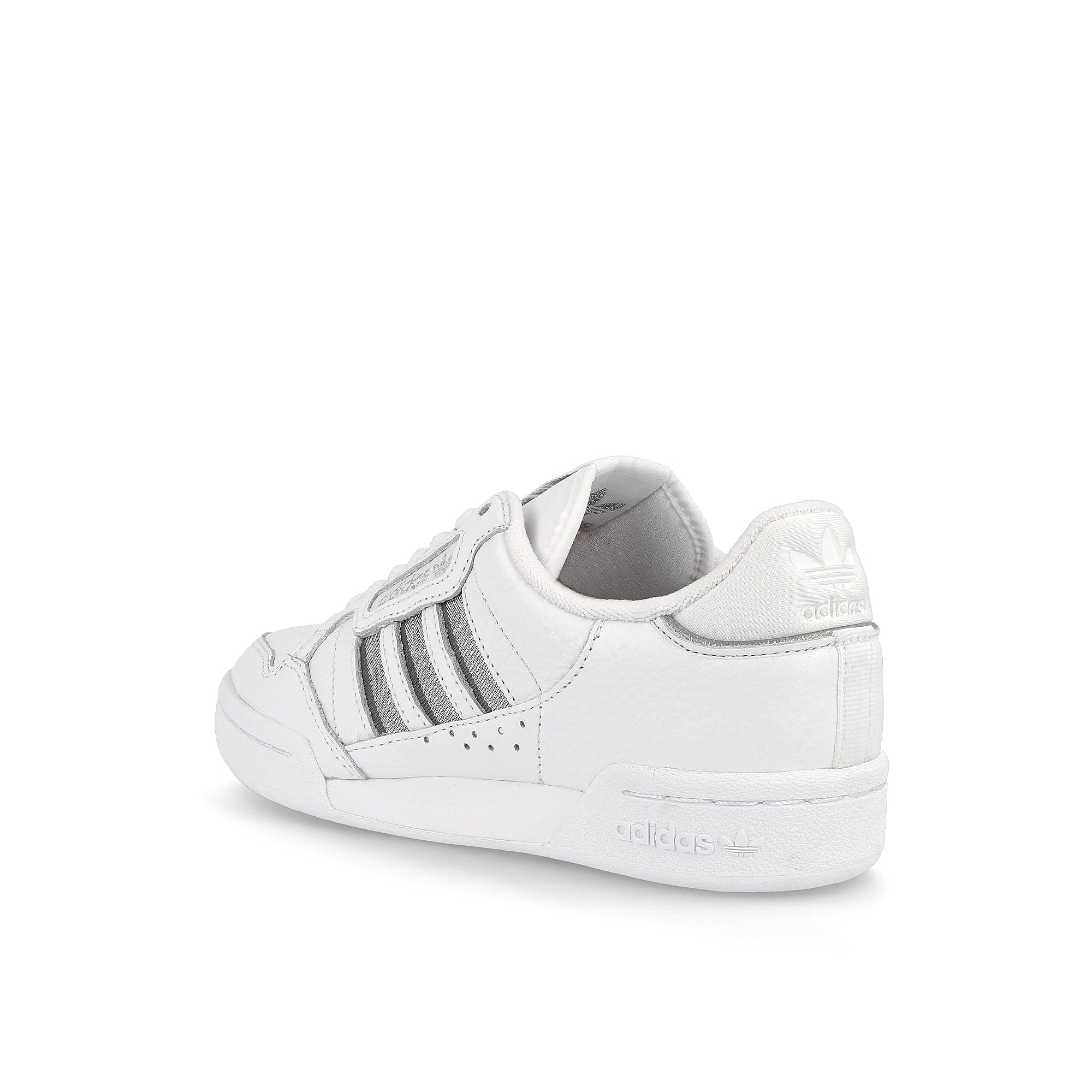 adidas wmns continental 80 stripes Footwear White / Silver Metallic / Grey Three  Close-up | Overkill