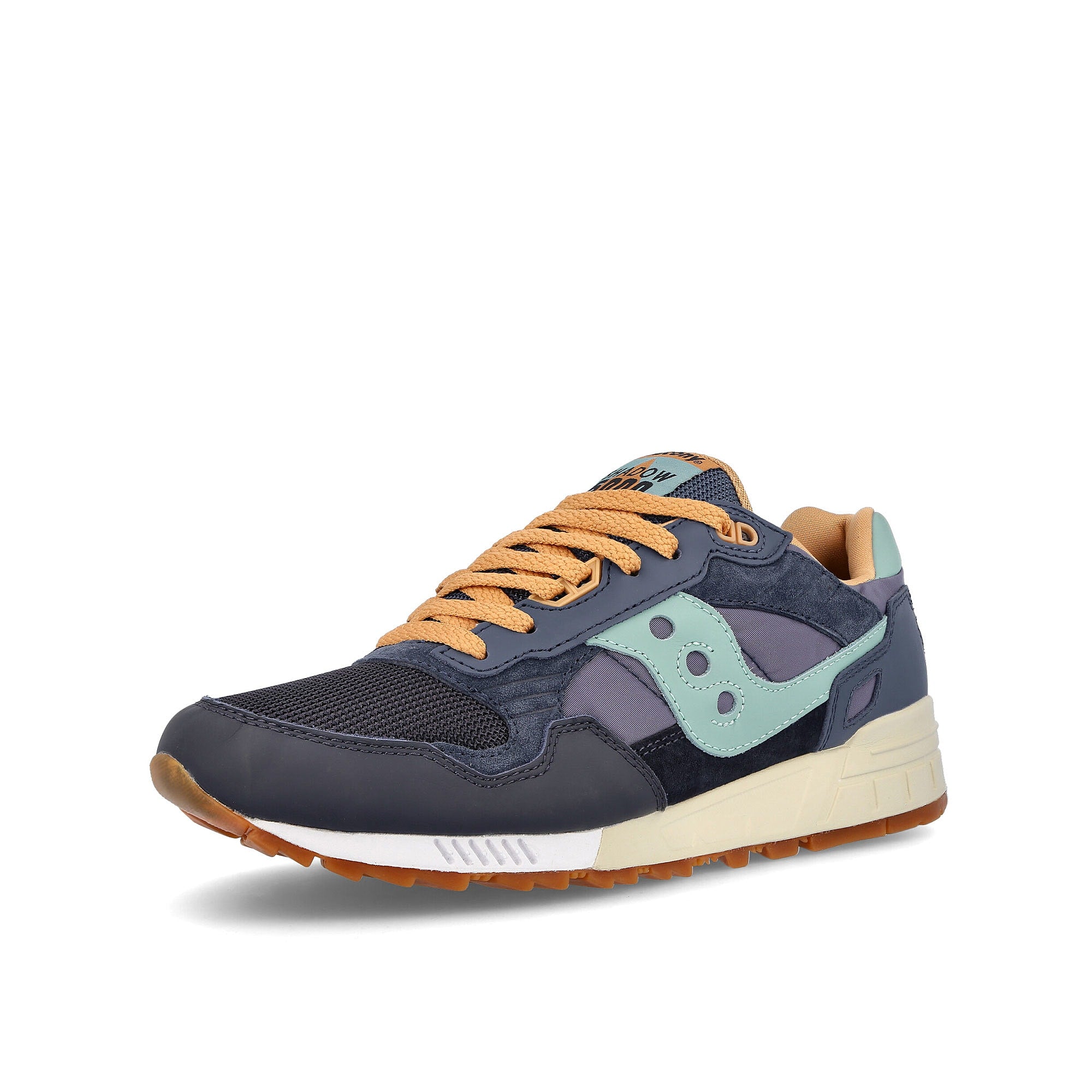 Saucony shadow 5000 Navy-Tan Low Top Sneakers  Close Up | Overkill