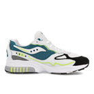 Saucony 3d grid hurricane White-Green Low Top Sneakers  Silhouette | Overkill