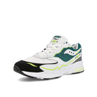 Saucony 3d grid hurricane White-Green Low Top Sneakers  Close Up | Overkill