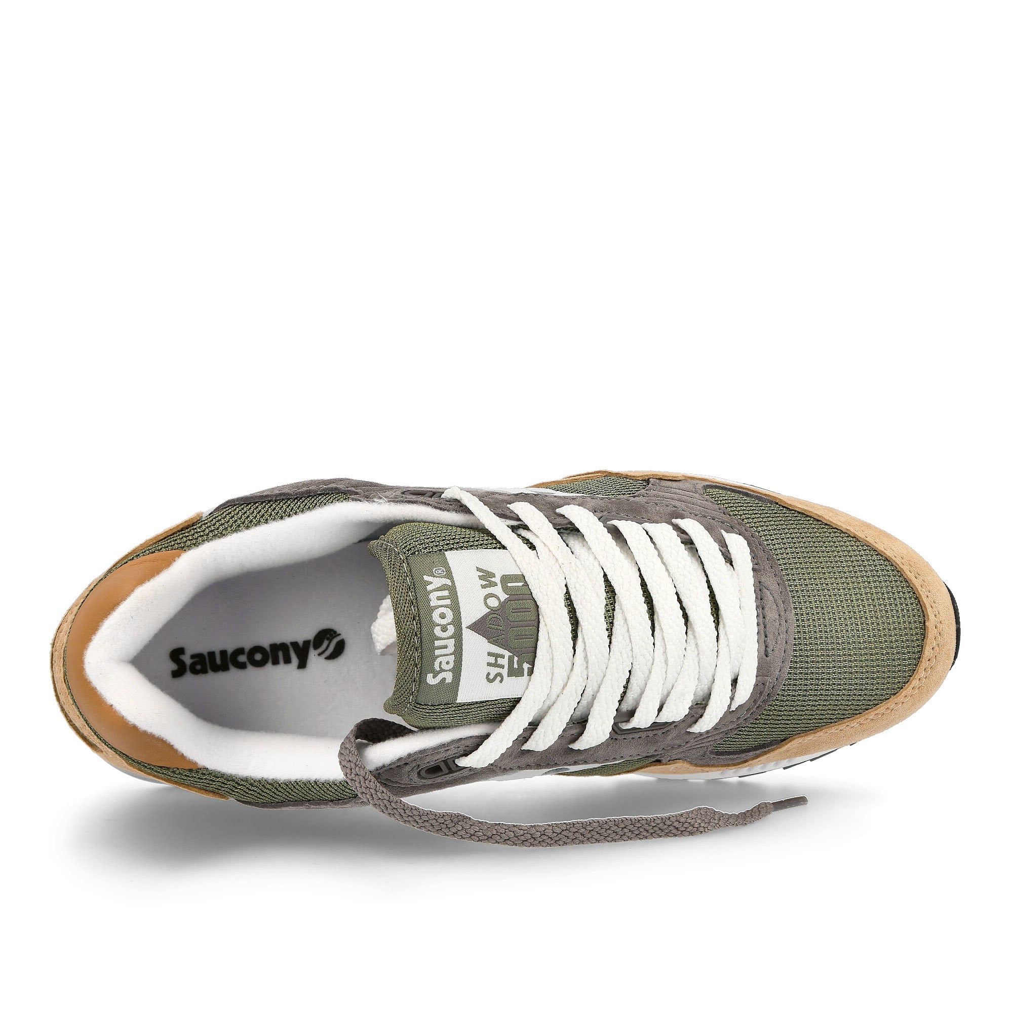 Saucony shadow 5000 Tan / Green / White Sneakers  Detailfoto | Overkill