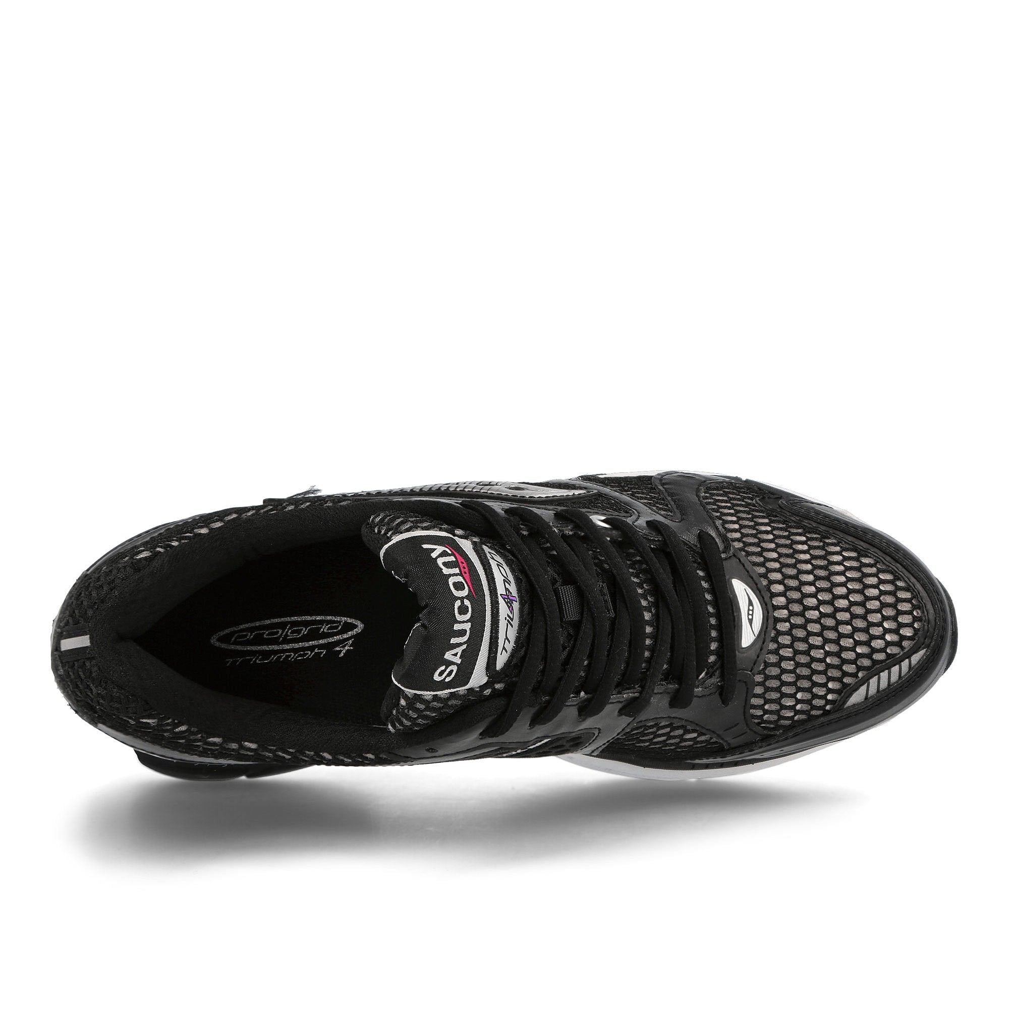 Saucony Progrid Triumph 4 Black-White Low Top Sneakers  Detailfoto | Overkill
