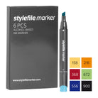 Stylefile Marker 6er Classic Starter Set 01  Marker SFS0601 | Overkill