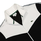 Lacoste Classic Fit Colourblock Zipped Sweatshirt Black / White Track Jackets Close-up | Overkill